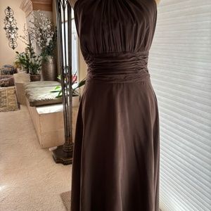 Brown halter dress